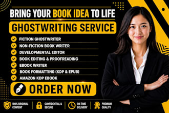 be fiction ghostwriter non fiction book editor developmental editor ebook writer