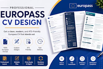 create an ats friendly europass CV design