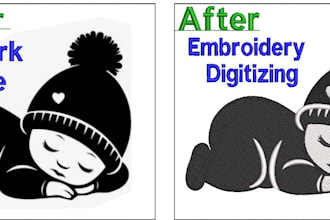 do professional embroidery digitizing and provide dst file