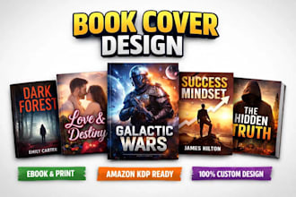 design professional book cover ebook cover amazon kindle cover and paperback