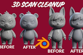 repair and fix your stl file, mesh optimize topology for 3d printing print ready