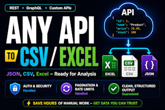 extract data from API and convert to CSV json excel