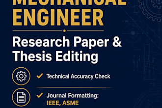 edit and review your mechanical engineering research paper or thesis