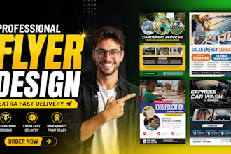 do custom business flyer design promotional poster, marketing flyer