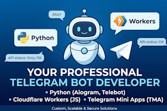 create a custom telegram bot with API integration and db