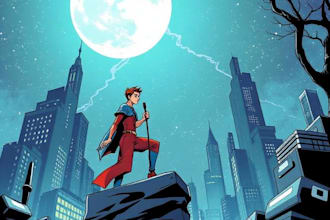 comic book illustration with comic book illustrator
