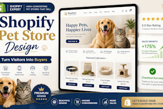 build a high converting shopify pet store dropshipping website