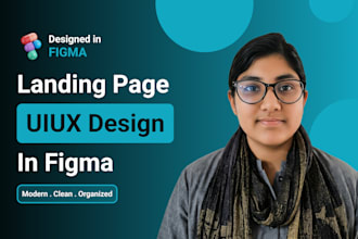 create clean and modern landing page UI in figma