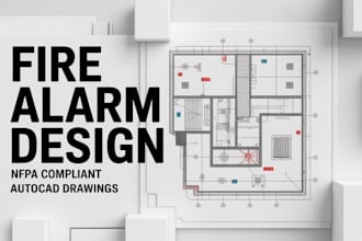 design fire alarm system, fire detection layout and riser diagram