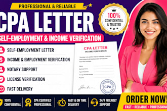 sign us cpa letter self employment notary license verification
