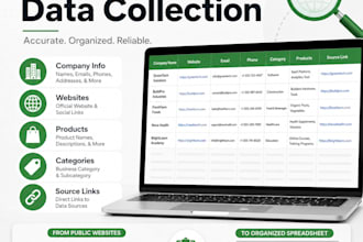 collect and organize web research data