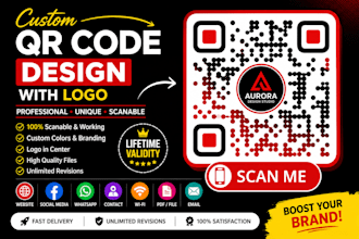 create modern qr code for business and social media