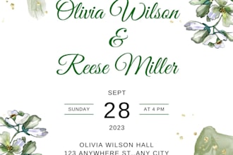 design editable wedding invitation canva templates for etsy
