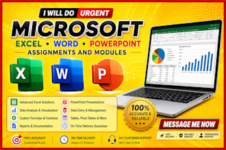do your microsoft office365 project in excel, word, powerpoint and access