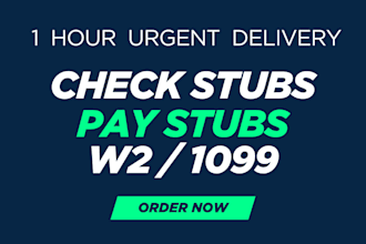 do adp paystubs, check stubs, pay stubs, w2, and 1099 urgently