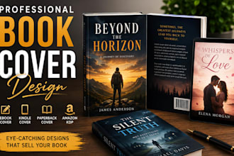 design editable book cover, ebook cover and kindle KDP paperback, hardcover
