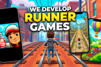 develop a 2d platformer, endless runner, puzzle game, hyper causal game in unity