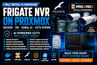 install configure frigate nvr proxmox docker vm coral ai cctv system