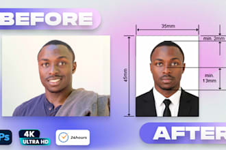convert any photo into a professional biometric passport photo