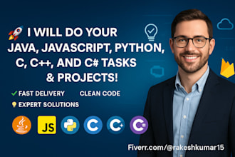 develop professional python, java, javascript, c and cpp projects