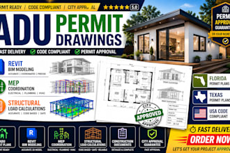 design adu permit drawings revit bim mep load calculations
