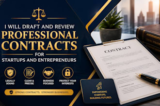 draft and review professional contract for startups and entrepreneurs