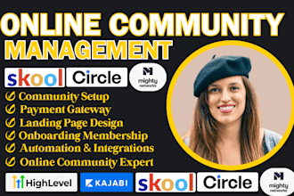 setup, manage, grow your skool community circle so mighty network online course