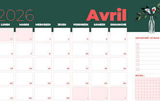 design a professional custom wall calendar or planner