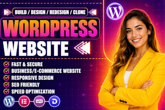 design redesign wordpress business website, build wordpress website development