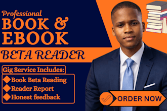 beta read your book and provide honest feedback on plot pacing and characters