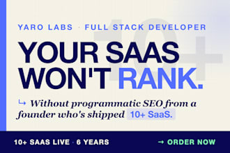 build programmatic SEO pages for your saas