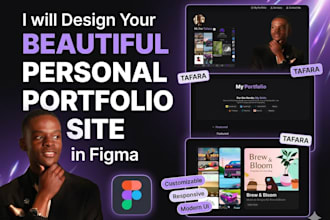 design a personal portfolio site in figma