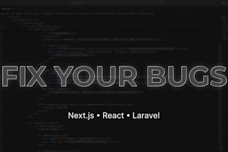 fix bugs and errors in your nextjs, react or laravel website