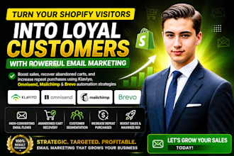 ecommerce shopify sales with klaviyo, omnisend, mailchimp,brevo email marketing