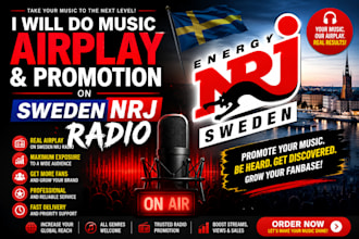 do music airplay and promotion on sweden nrj radio
