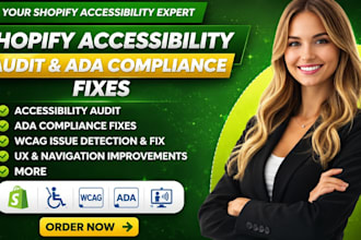do shopify accessibility audit and ada compliance fixes
