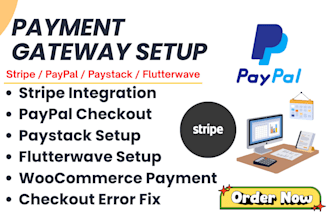 integrate stripe paypal paystack flutterwave payment gateway