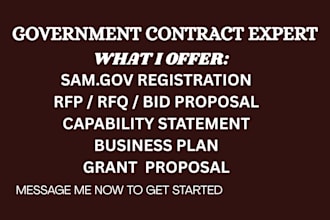 win government contract, bid proposal, rfp rfq, sam registration