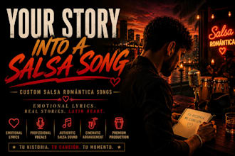 write a custom salsa romantica song with emotional lyrics