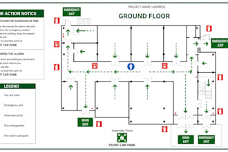 design fire alarm shop drawings and smoke detector layout
