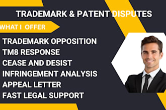 handle trademark opposition, tm8, infringement and cease desist