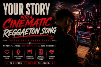 create a cinematic reggaeton song with powerful lyrics