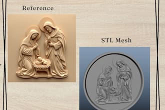 convert photo to cnc stl bas relief for carving