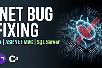 fix bugs and resolve issues in your c sharp, dotnet core or mvc web application