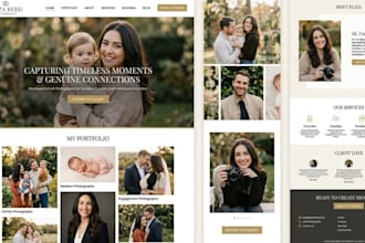 design squarespace portrait photographer website family portraits website