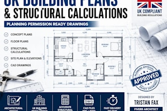 help with UK planning permission drawings and structural engineering calculation