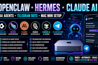 setup install openclaw hermes manus claude agent cursor ai telegram bot mac mini