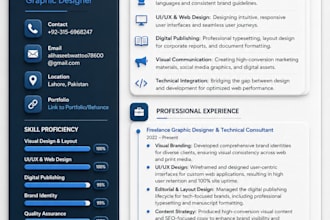 design a modern, creative resume for you