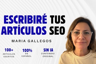write SEO optimized articles and web content in spanish