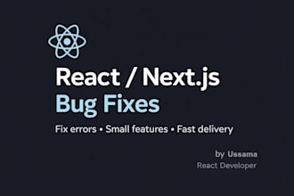 fix react js and next js bugs, errors, and frontend issues